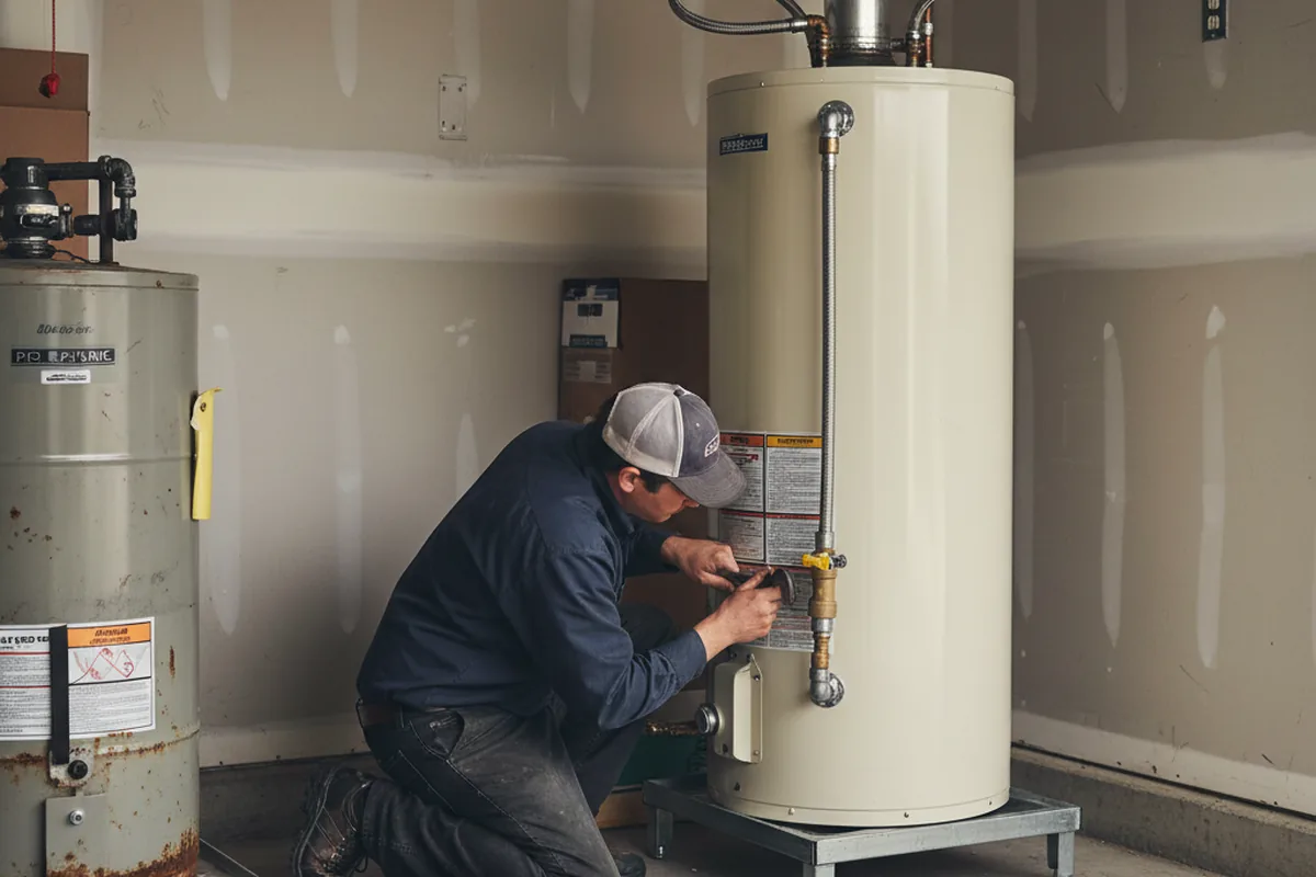 Water heater and shutoff valve replacement in Hayesville